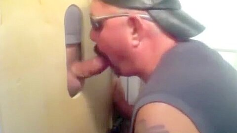 Married Leather Step daddy At The Gloryhole