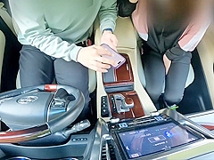 Married Woman Comes To Training With Husband Plays With Remote Toys And Has Nakadashi Car Sex