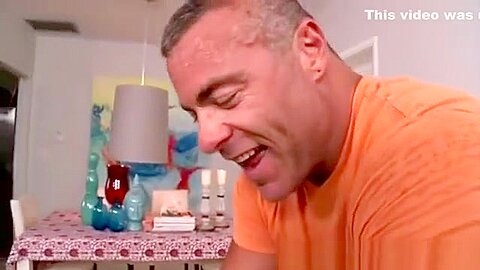Massage scene with licking and strong contact