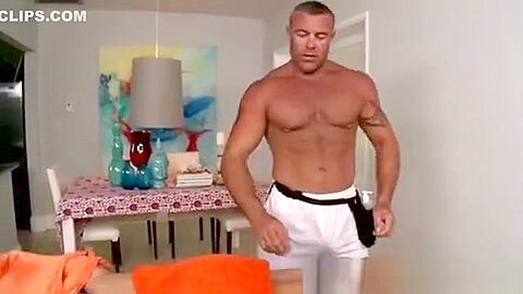 Massage scene with licking and strong contact
