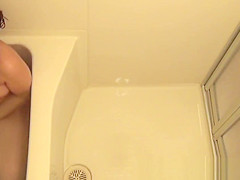 Masturbating asian shower