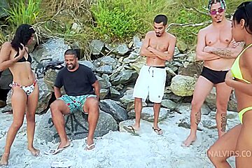 Meyzi Black At The Nude Beach With A Friend, Then Ge