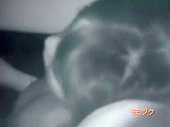 Midnight outdoor couples car sex