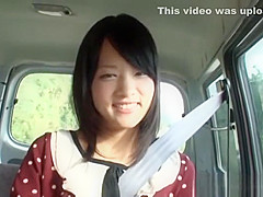Mikako Abe pretty Asian teen 18+ enjoys car ride