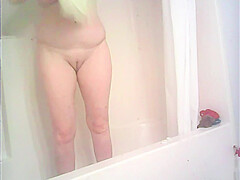 Milf wife bathroom shaved pussy ass upclose