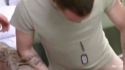 Military Bareback Gangbang