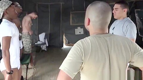 Military twink submitted into bare assfucking