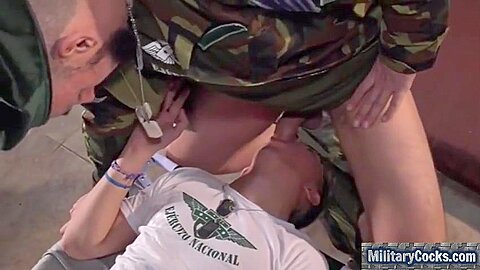 Militarycocks- Latino teen 18+ Skull Fucked By Military Cock