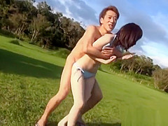 Misuzu Kawana Asian hottie enjoys sex outdoors