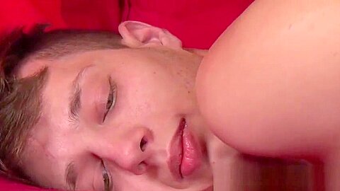 Muscle butt lover giving ass massage and toying his friend