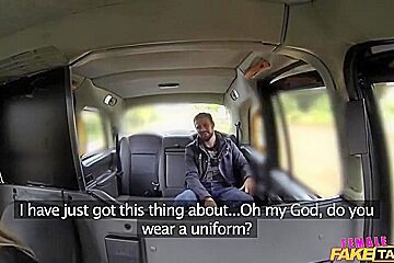 Muscled Marine Gives Busty Taxi Driver A Good Fuck