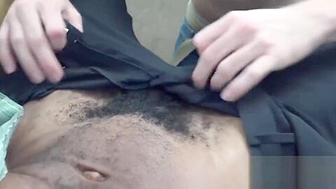 Muscled gay BLACK BEAR rimmed kinky white DUDE