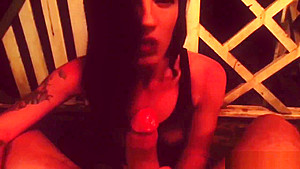 My first smoking blowjob - on the deck smoking a cigarette and cock