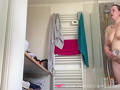 : My Stepmother In The Bathroom, Sniffing Her Panties And Masturbating