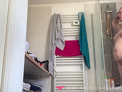 : My Stepmother In The Bathroom, Sniffing Her Panties And Masturbating