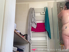 : My Stepmother In The Bathroom, Sniffing Her Panties And Masturbating