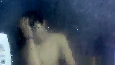 Nasty cock sucker Jasper Robinson wanks in the shower solo