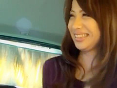 Naughty MILF Cocksucker Ren Mukai Sucks In A Car