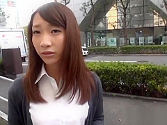 Naughty office lady enjoys car sex in pov blowjob
