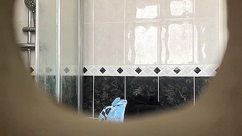 Neighbour Spies on Young Guy having Shower