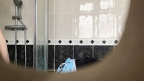 Neighbour Spies on Young Guy having Shower
