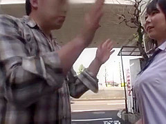Nice teen 18+ is a Japanese AV Model having car sex with teacher