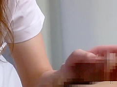 Nurse Giving Handjob Sucking Patient Cock On The Bed In The Hospital