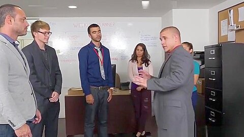 Office straight stud assfucked on sexswing