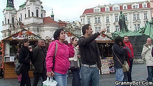 Old Tourist Granny Picked Up And Fucked By Kinky Boy