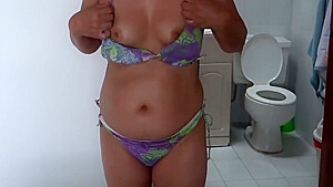 On The Beach Very Hot I Start Touching Myself With My Bikini On I Need To Fuck