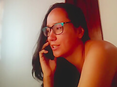 On The Phone With My Husband While I Fuck With Another