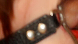 Open Mouth Spider Gag Blowjobj With Leash