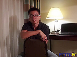 PETERFEVER Nerdy Jock Kai Masturbates His Massive Cock Solo