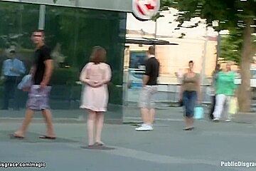 Pale British Slave Humiliated In Public