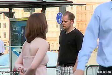 Pale British Slave Humiliated In Public