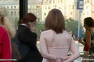 Pale British Slave Humiliated In Public