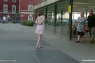 Pale British Slave Humiliated In Public