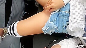 Passionbunny - Hidden Masturbation In Uber Taxi When Im Go To Home