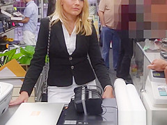 Pawning milf sucking dick for extra cash