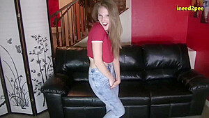 Pee In Stonewash Jeans
