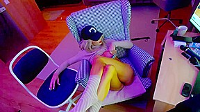 Perfect body and big boobs petite blonde webcam show