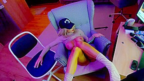 Perfect body and big boobs petite blonde webcam show
