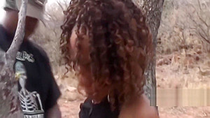 Perverted guys smacking a cheap african whore