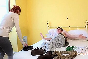 Petite Redhead Milf Gets To Know Her Unexpected Roommate - Fire Girl