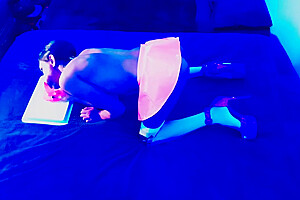 Petite Shemale Princess Playing With Her Toys - Anal Toys