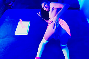 Petite Shemale Princess Playing With Her Toys - Anal Toys