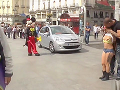Petite Spanish slut public disgraced