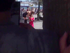 Petite babe lets mistress disgrace her in public