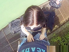 Pickedup euro amateur jizzed on tits after bj