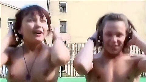 Pigtailed Redhead Euro Gal Sucking Cock & Fucking Ou